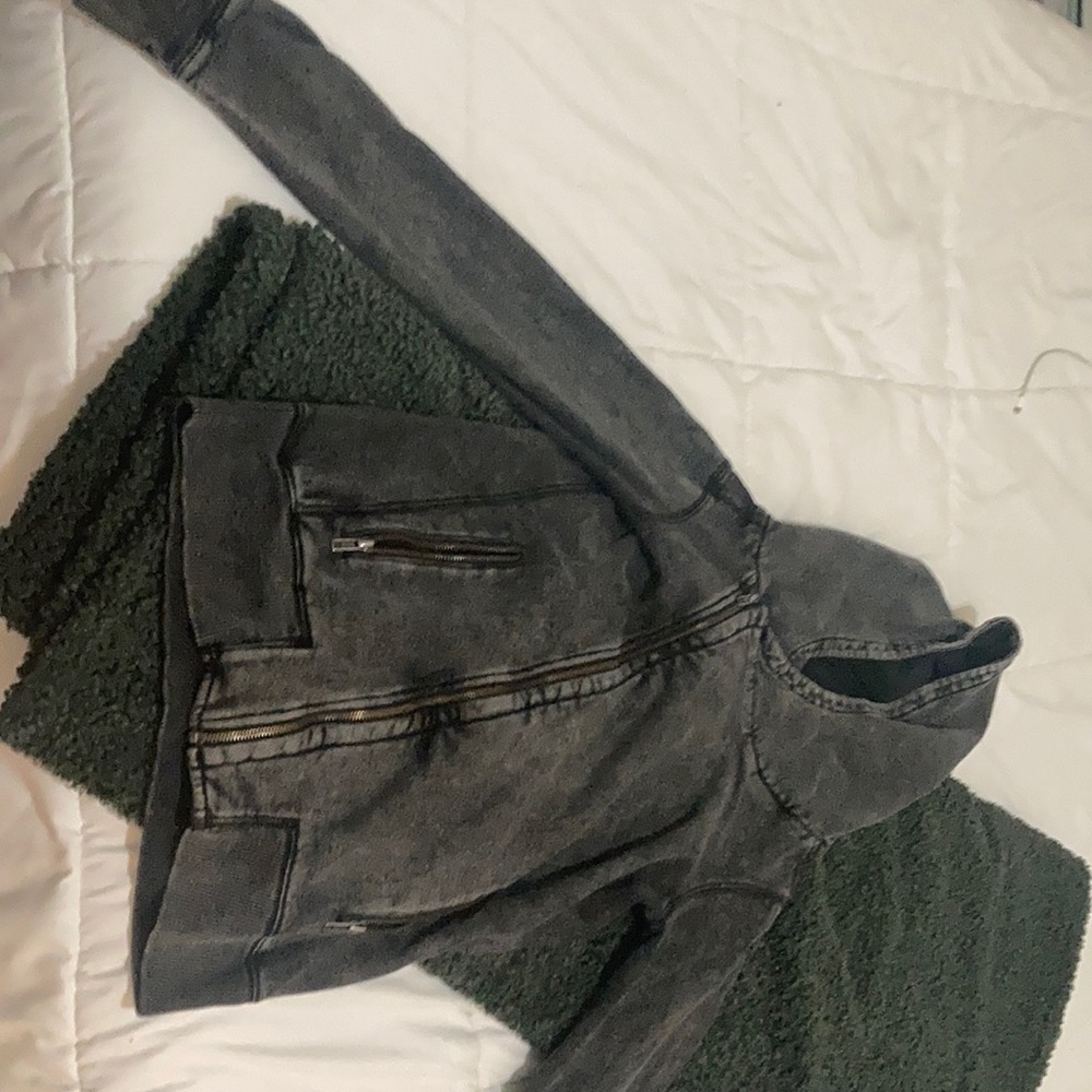 Allsaints Spitalfields men’s dark gray hoodie